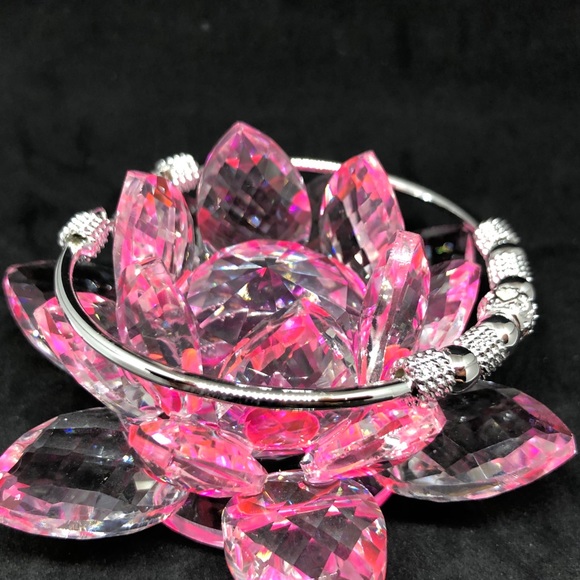 925 Beaded Bangle Bracelet With Hook - Picture 7 of 16